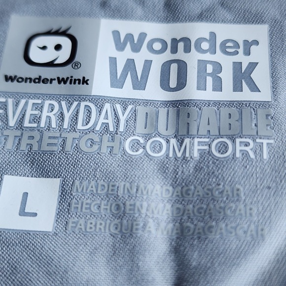 Wonderwink Wonder Work Scrub Top Womens Large Medical Shirt V Neck Cotton Poly - Picture 8 of 14